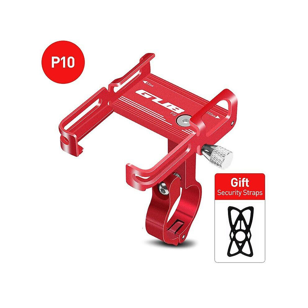 (P10 ) Gub P50 Motorcycle Phone Mount 360Rotating Aluminum Alloy Bike Phone Holder Motorcycle Handlebar Cell Phone Stand For Iphone - Handlebar Acc Red