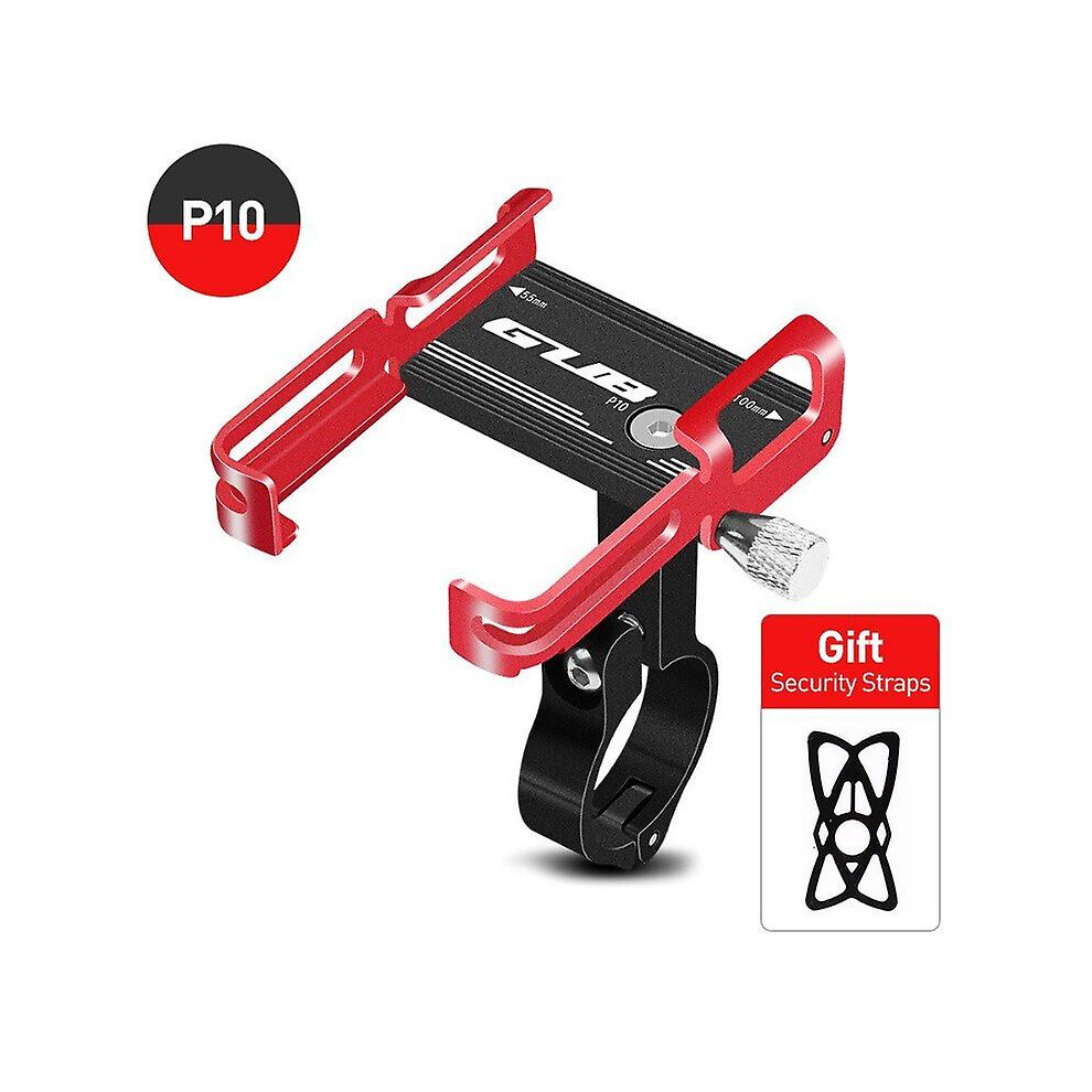 (P10 -Red) Gub P50 Motorcycle Phone Mount 360Rotating Aluminum Alloy Bike Phone Holder Motorcycle Handlebar Cell Phone Stand For Iphone - Handleb Black/Red