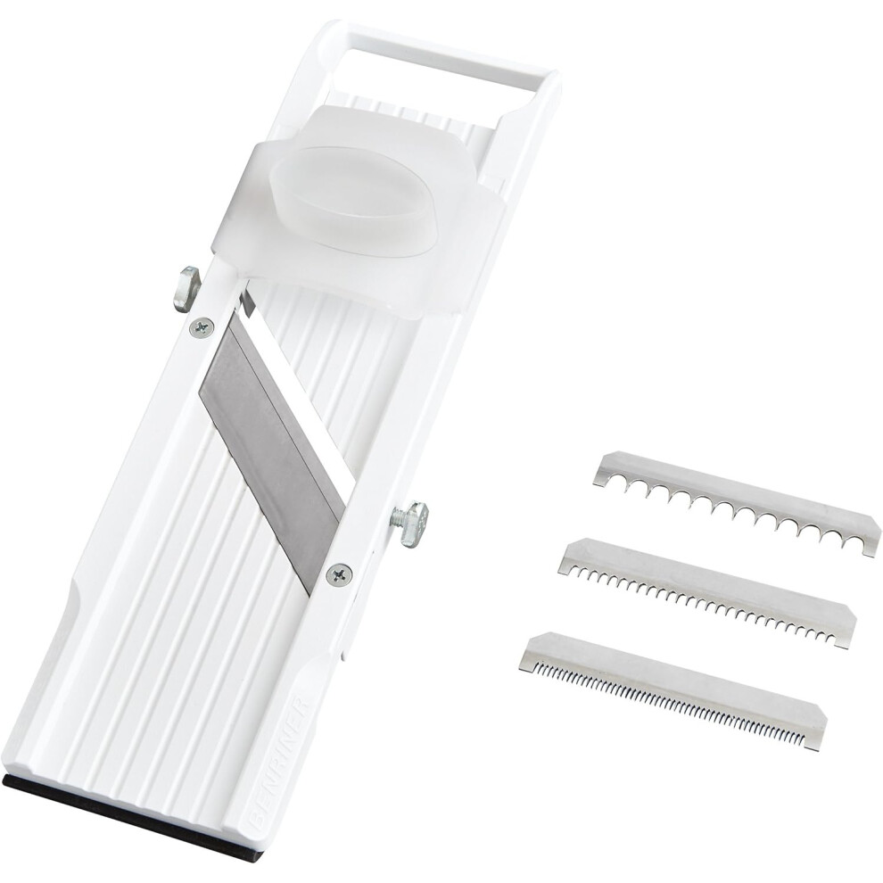 (Classic Slicer Beige) BN64B Mandolin Vegetable Slicer, ABS Plastic, White, 64W