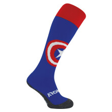 (7-11 uk, Blue / white) Captain America Hockey Socks | Hingly | Adults & Kids