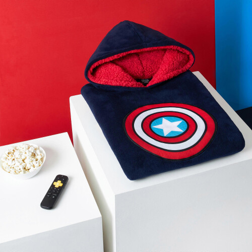 Marvel Oversized Hoodie Blanket for Men - Captain America 1