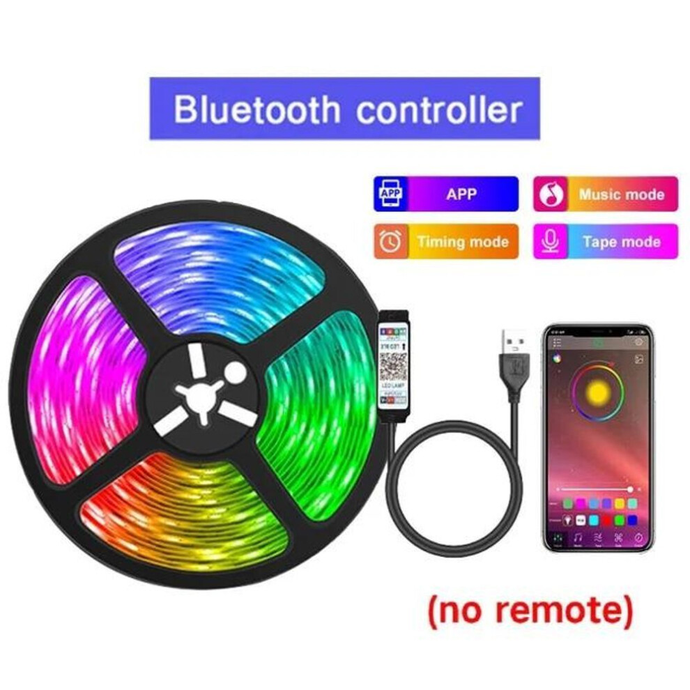 (multicolor, Bluetooth-5M) Led Strip Lights Rgb 5050 Led Lights Suitable For Home Decor Tv Computer Bedroom And Gaming Monitor