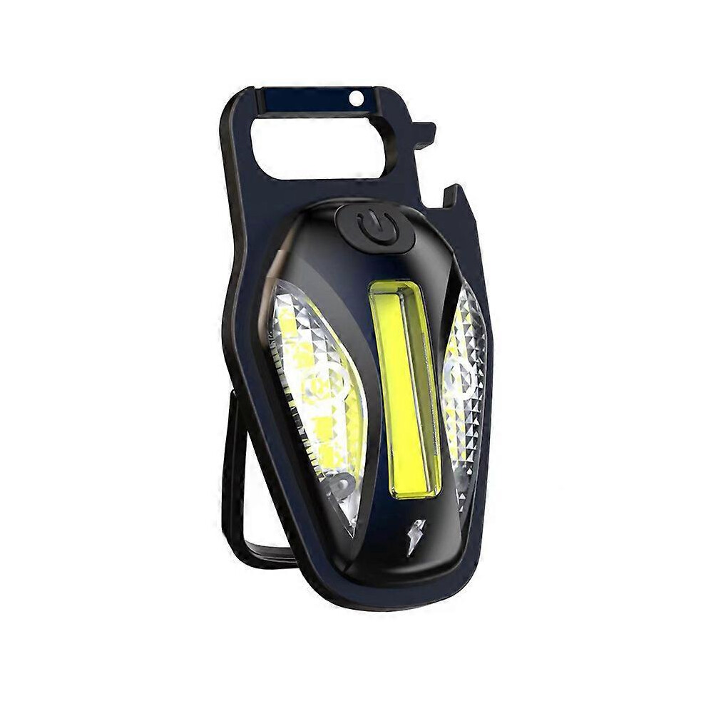 1Pc Mini Led Cob Flashlight Keychain Light 500 Lumens Cob Keychain Flashlights, 5 Light Modes Portable Pocket Light With Folding Bracket Magnet Base 5014561866451