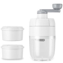 Manual Ice Shaver Snow Cone Machine Portable Shaved Crushed Ice Maker Crusher with 2free Ice Cube Tray for Home Outdoors
