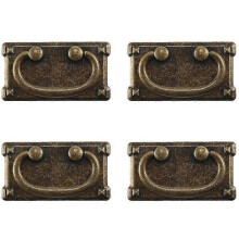 4pcs Vintage Antique Bronze Drawer Ring Pull Handles, Cabinet Door Furniture Handle Decoration-yvan