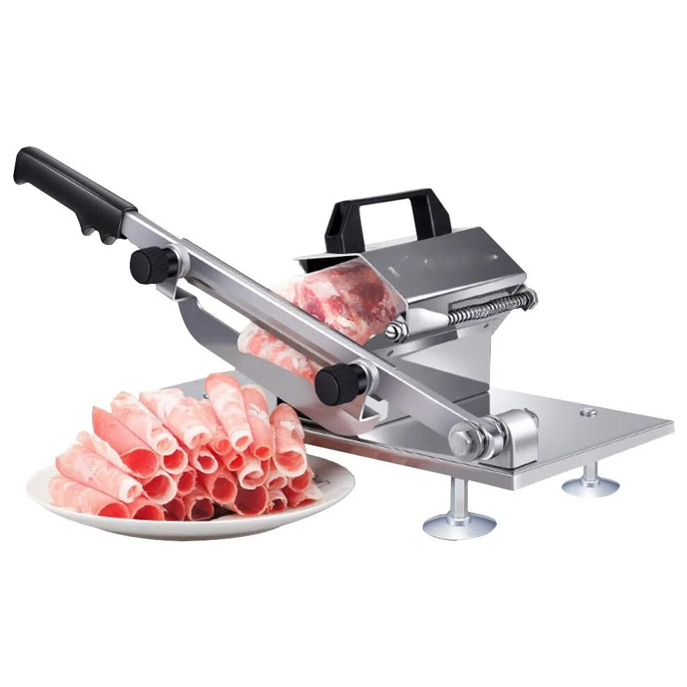 Manual Frozen Meat Slicer, Upgraded Stainless Steel Meat Cutter Beef Mutton Roll for Hot Pot KBBQ Food Slicer Slicing Machine for Home