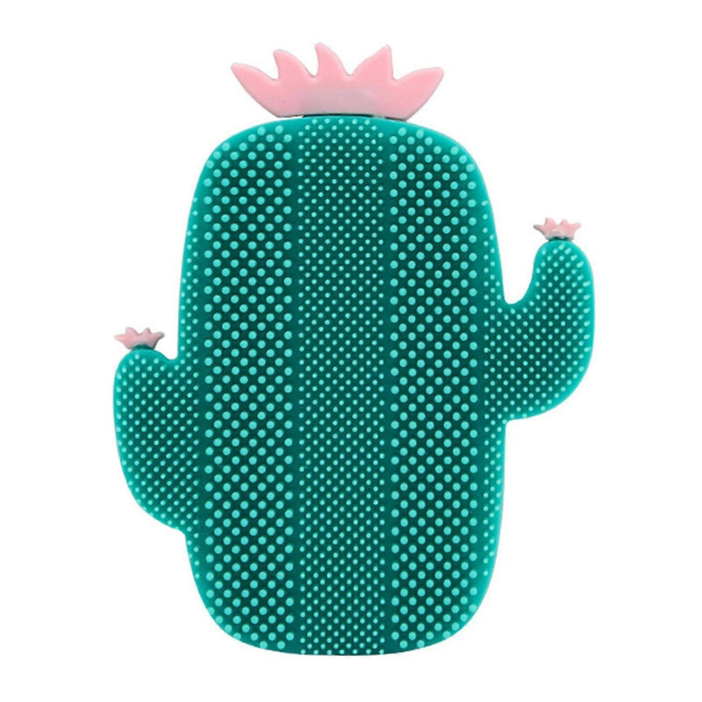 (Atrovirens) Silicone Cactus-shape Face Wash Brush Personalized Lightweight Brush For Face Cleaning