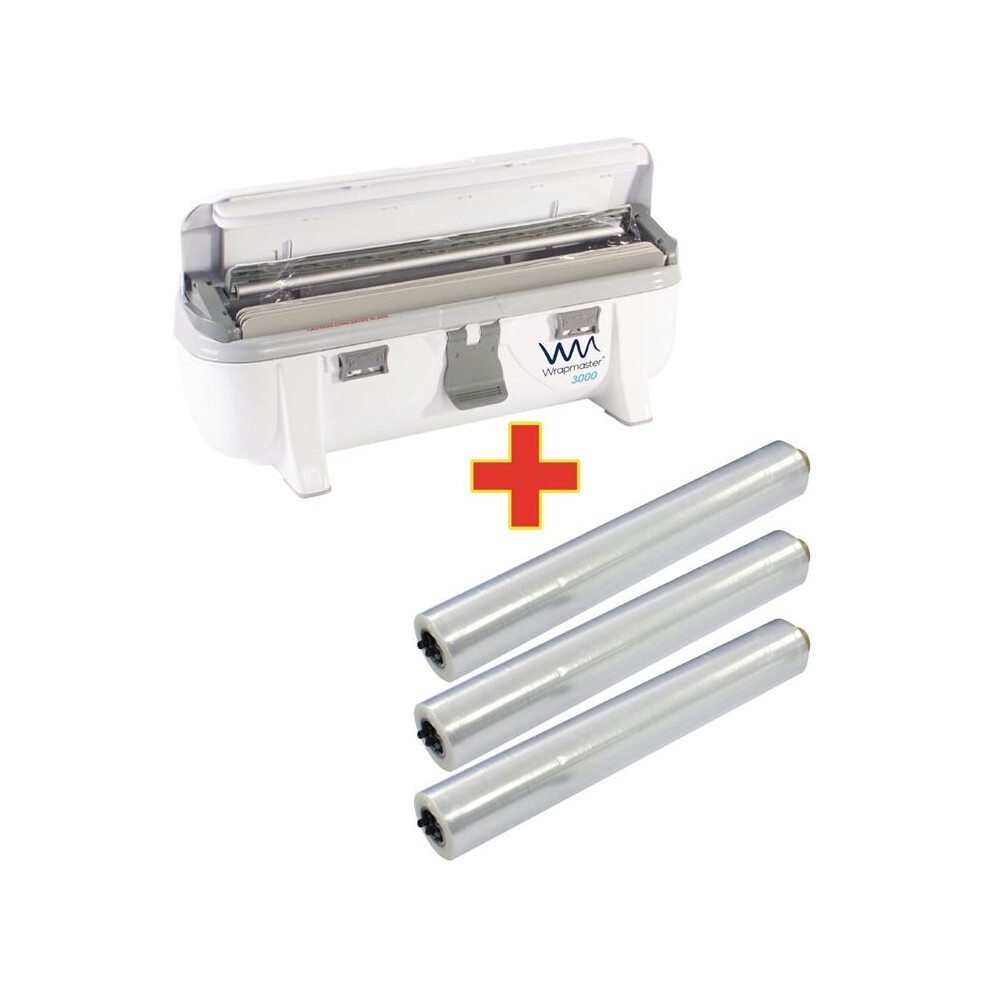 Special Offer Wrapmaster 3000 Dispenser and 3 x 300m Cling Film