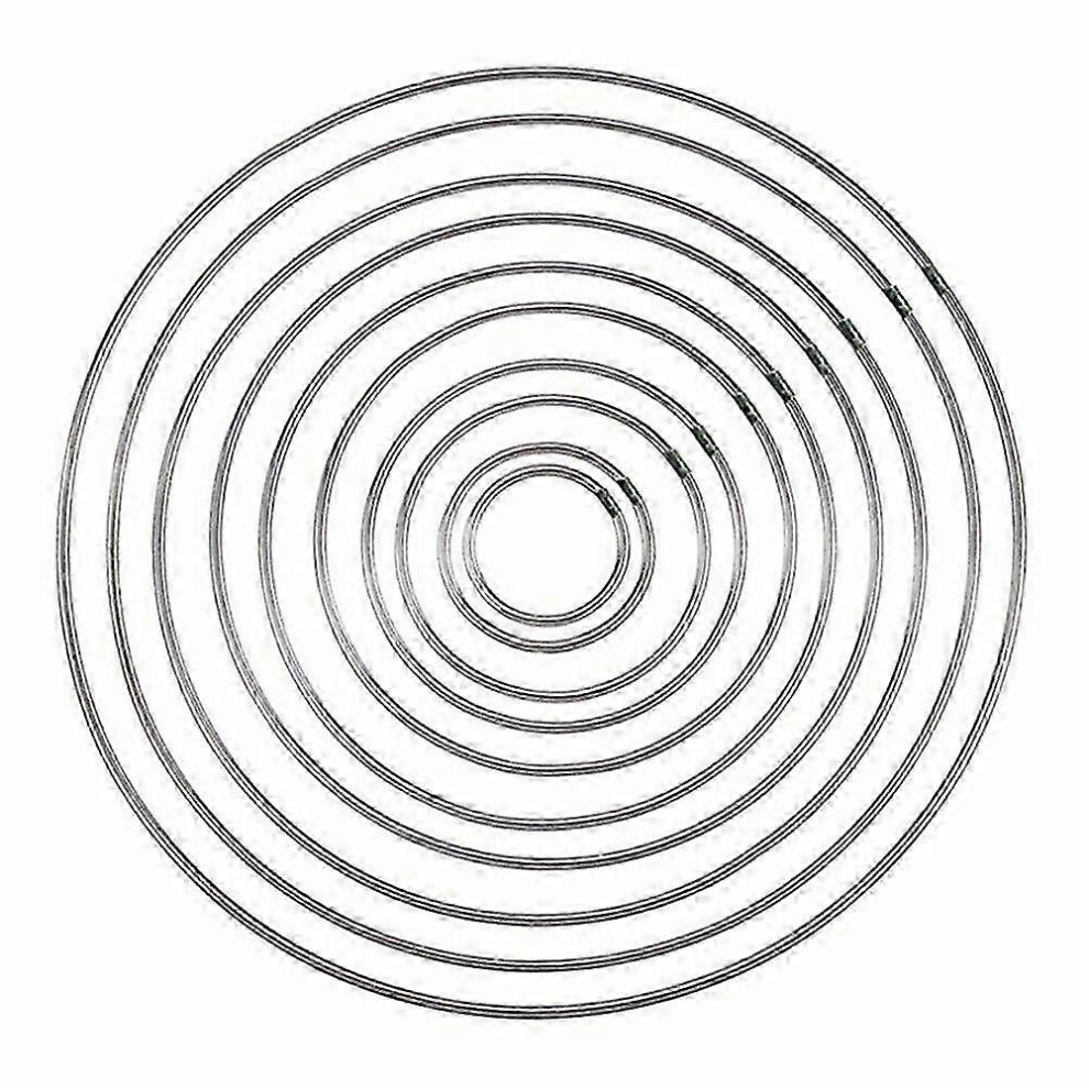 (Silver) 10pcs/set Metal Macrame Hoop Rings For Dream Catchers Making And Diy Crafts