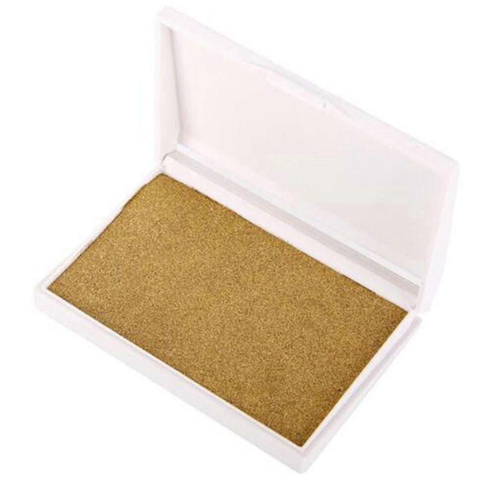(Gold) Baby Footprints Handprint Ink Pad Multipurpose Long Lasting Stamp Pad Diy Keepsake Crafts Tools