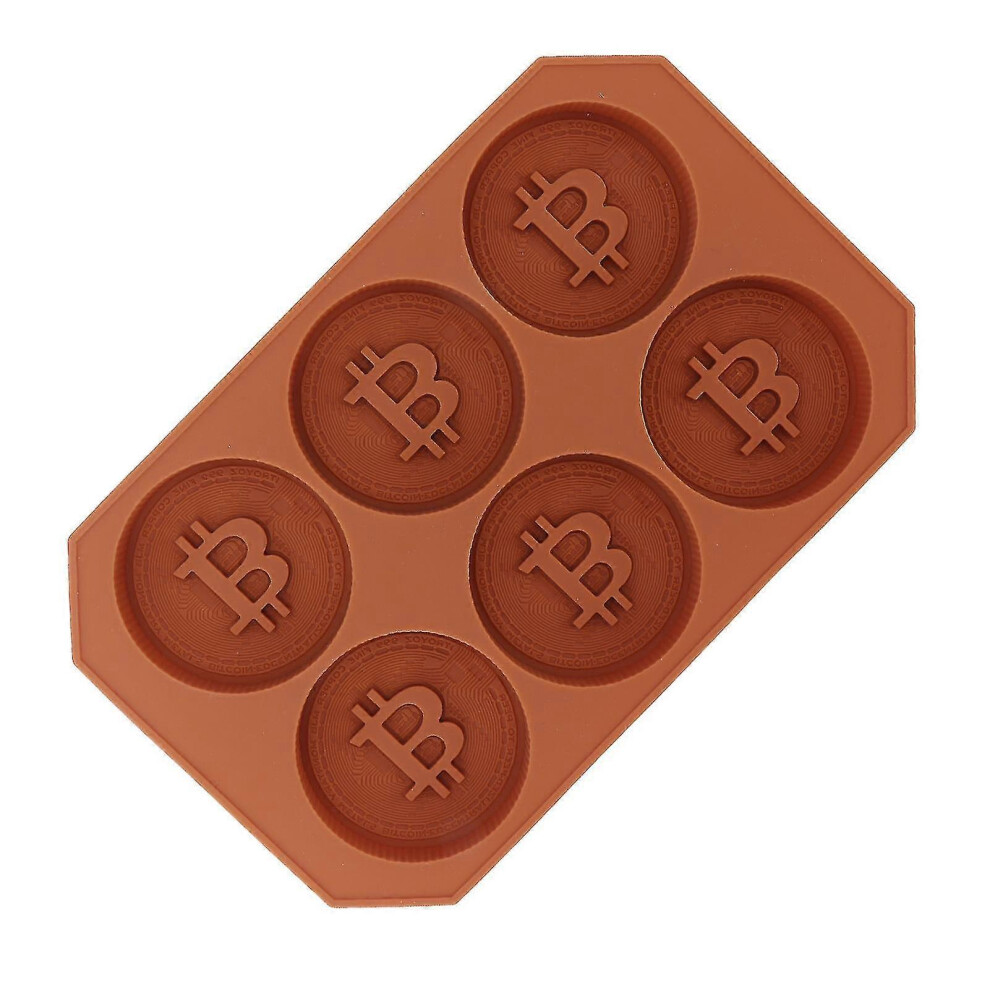 Cake Mould DIY Bitcoin Virtual Coin Silicone Chocolate Baking Cake Mold for Making Cake Ice Cubes Chocolate-Good