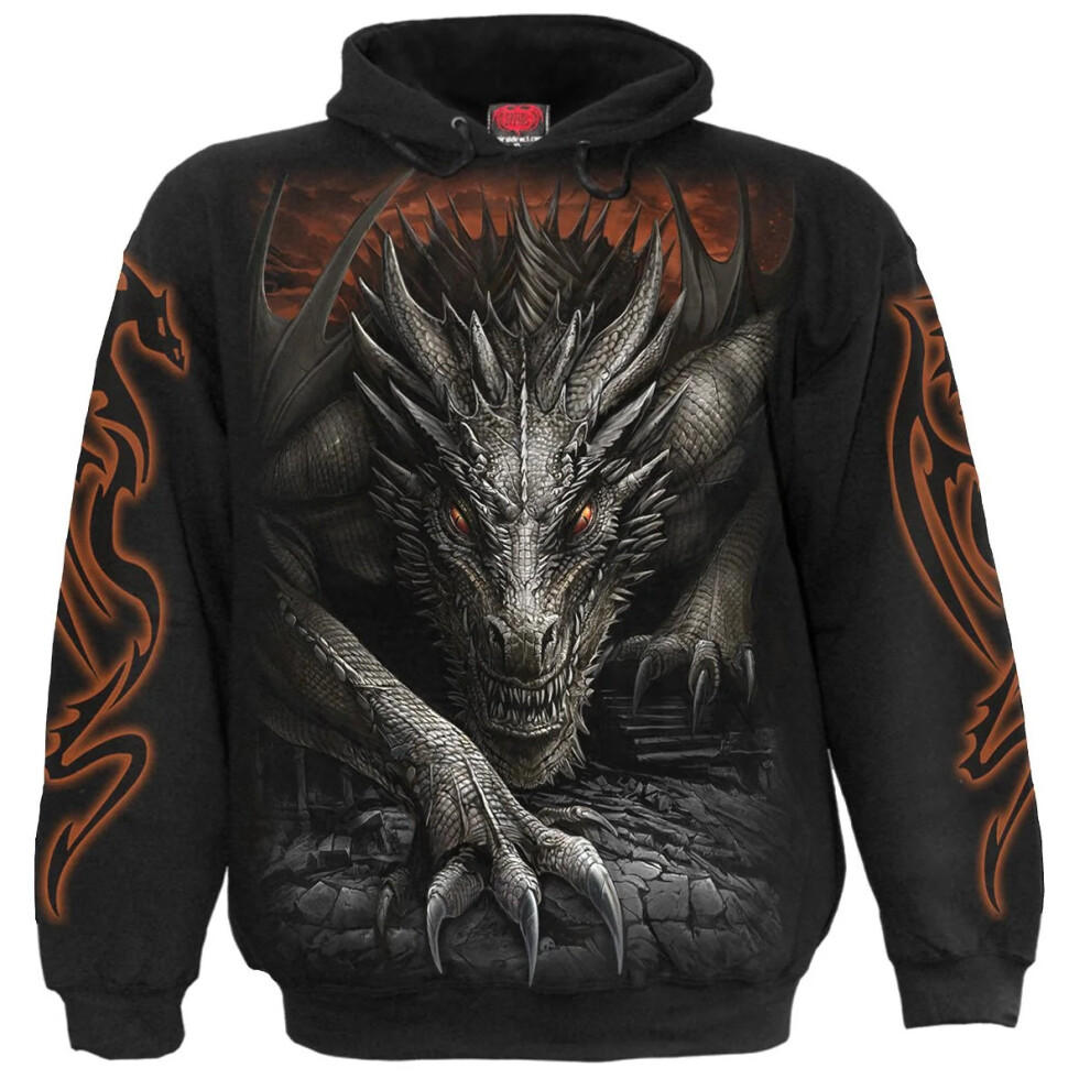 Spiral Direct Men's Black (M, ) Unisex Adult Majestic Draco Hoodie
