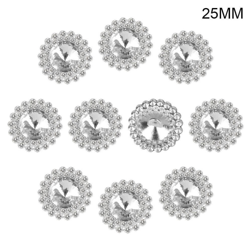 (25mm) Clothing Accessories Craft Decoration Metal Rhinestone Buttons Scrapbook Accessories Shirt Buttons