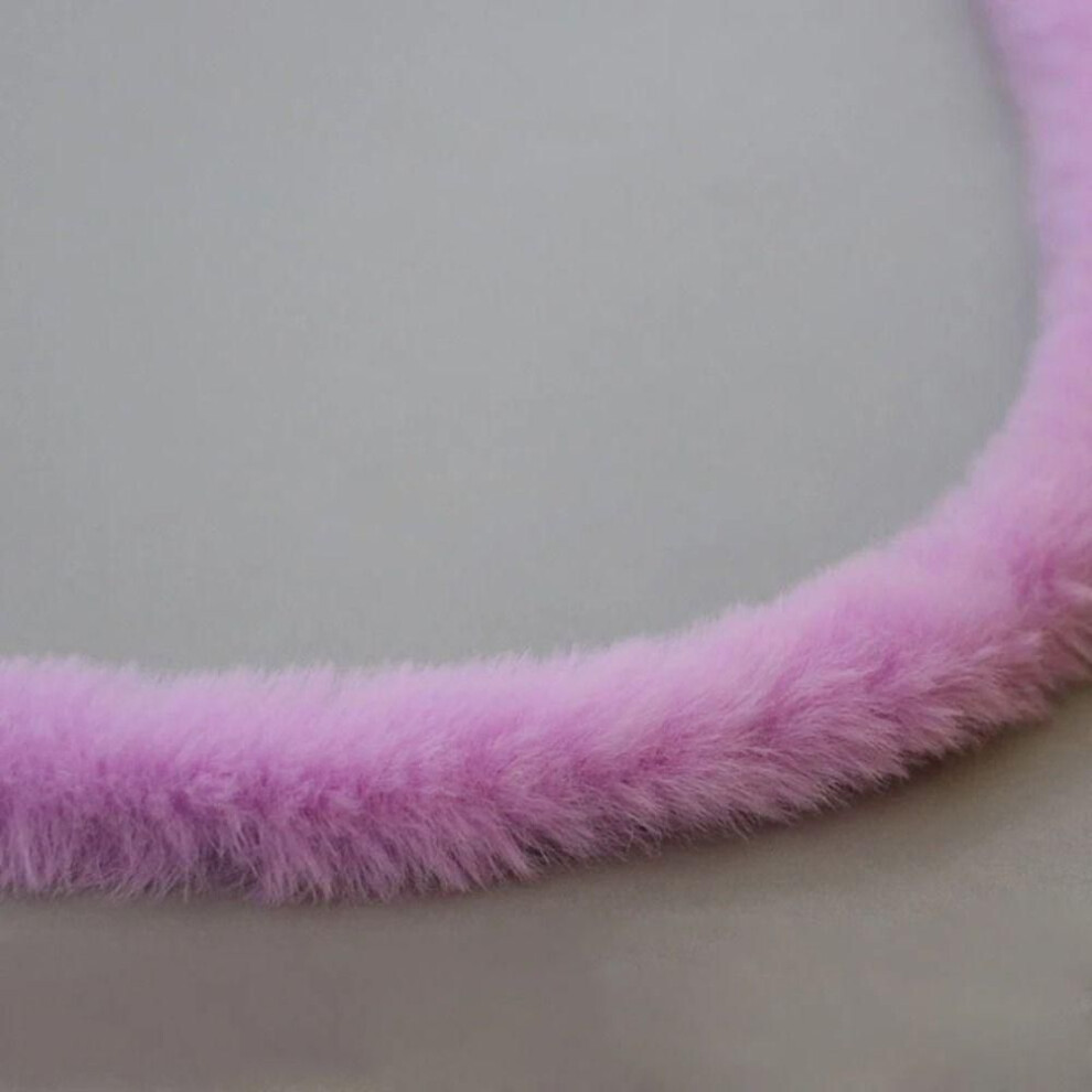 (purple) 1m Faux Fur Ribbon Tape Cuff Plush Strip Artificial Fur Stripe Decoration Fluffy Trim