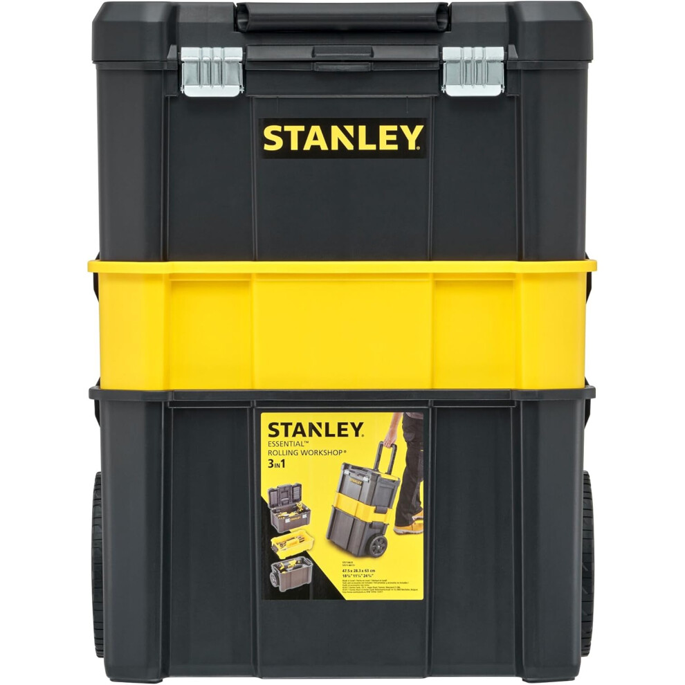 (Single) Essential Rolling Workshop Toolbox, 3 Tier Stackable Units, STST1-80151
