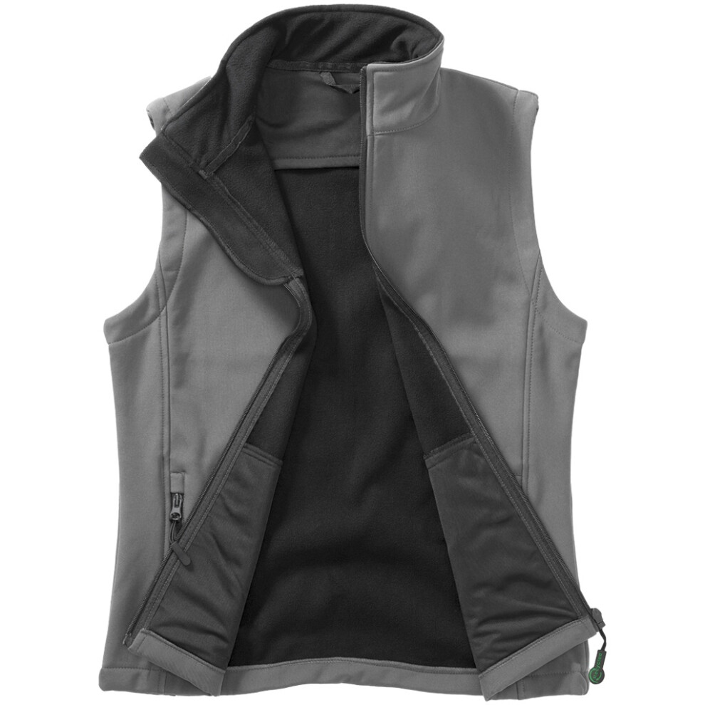 (XS, Charcoal Grey/Black) Result Womens/Ladies Softshell Body Warmer
