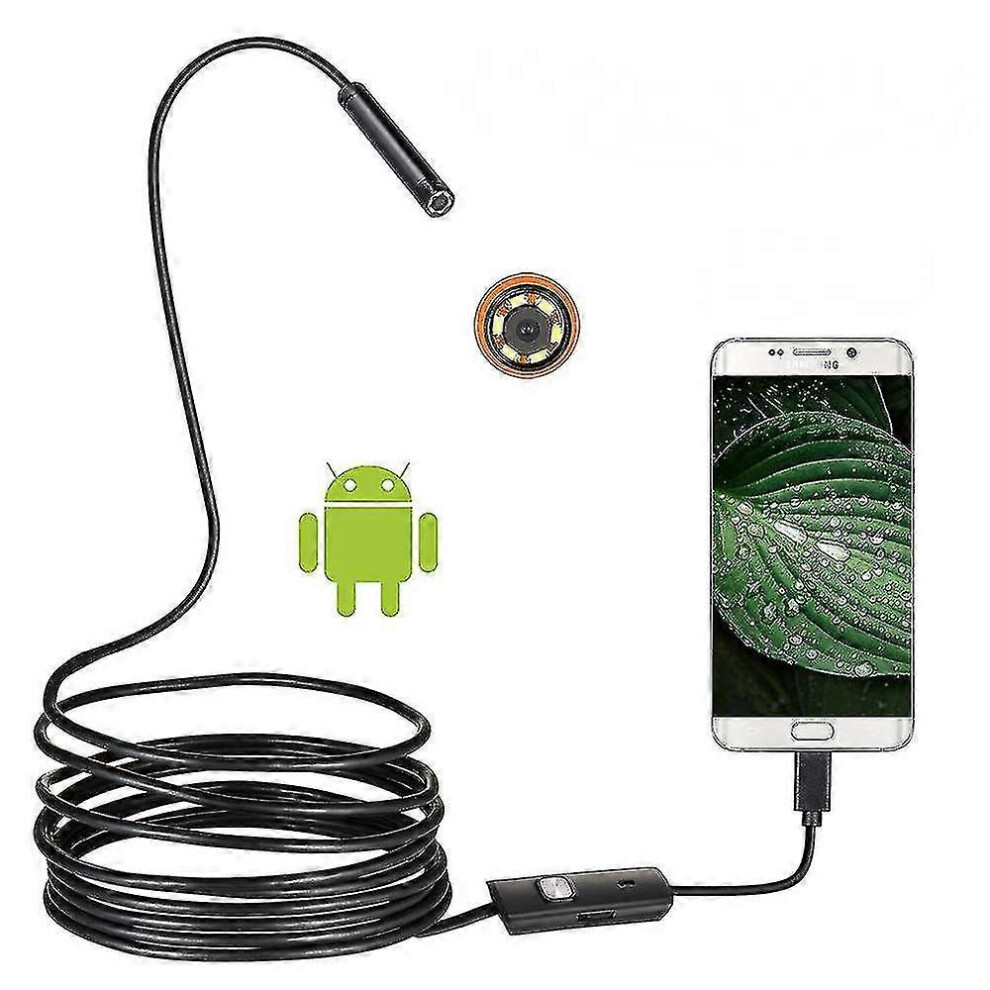 8.0mm Hard-wired Android Mobile Phone Comes with Camera Industrial Endoscope Pipeline Dental Auto Repair Usb Camera, 11.5ft
