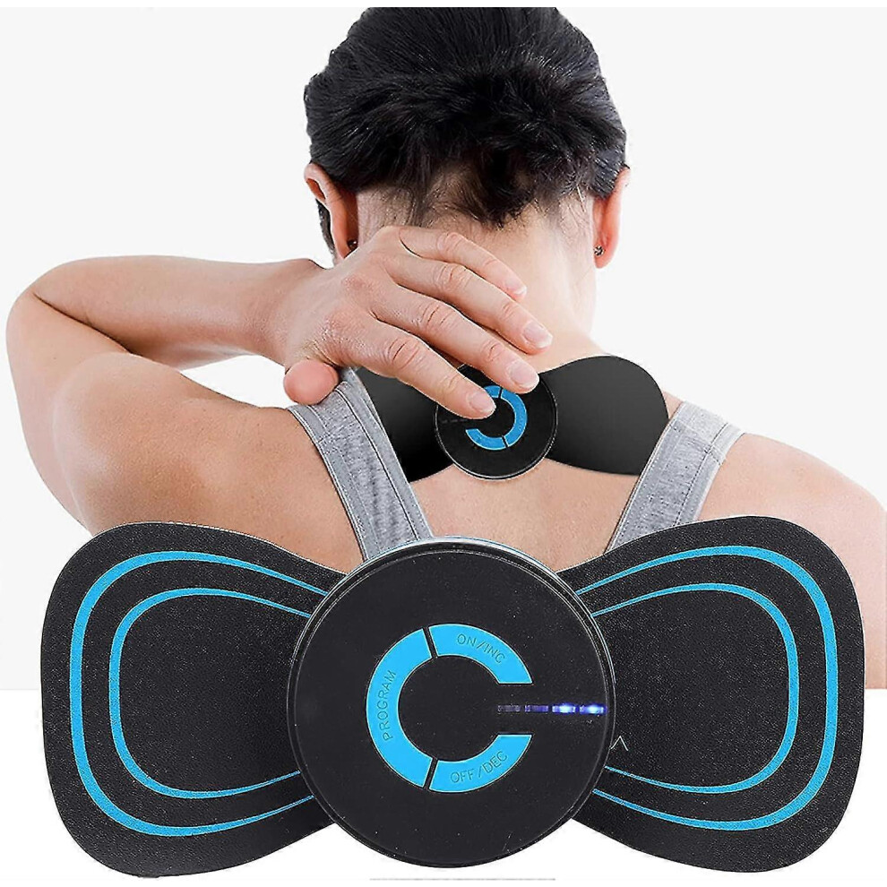 Wireless Tens Machine Pads, Ems Muscle Stimulators for Neck, Current Pulse Massager for Back Neck Sciatica Sore Muscle Pain(without Battery)