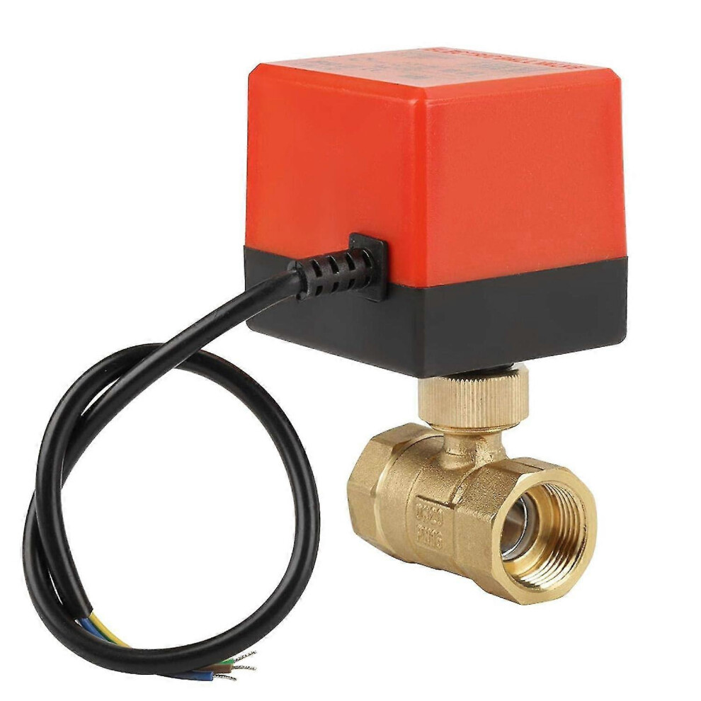 Motorized Ball Valveac 12v G3/4" Dn20 Brass 2 Way Motorized Ball Electrical Valve for Flow Control
