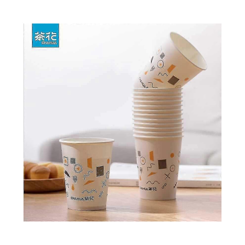 Camellia Disposable Paper Cups 100pcs [1 Pack] Thickened Paper Cups 225ml