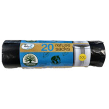 Tidyz 50L Extra Strong Bin Bags (Pack Of 20)