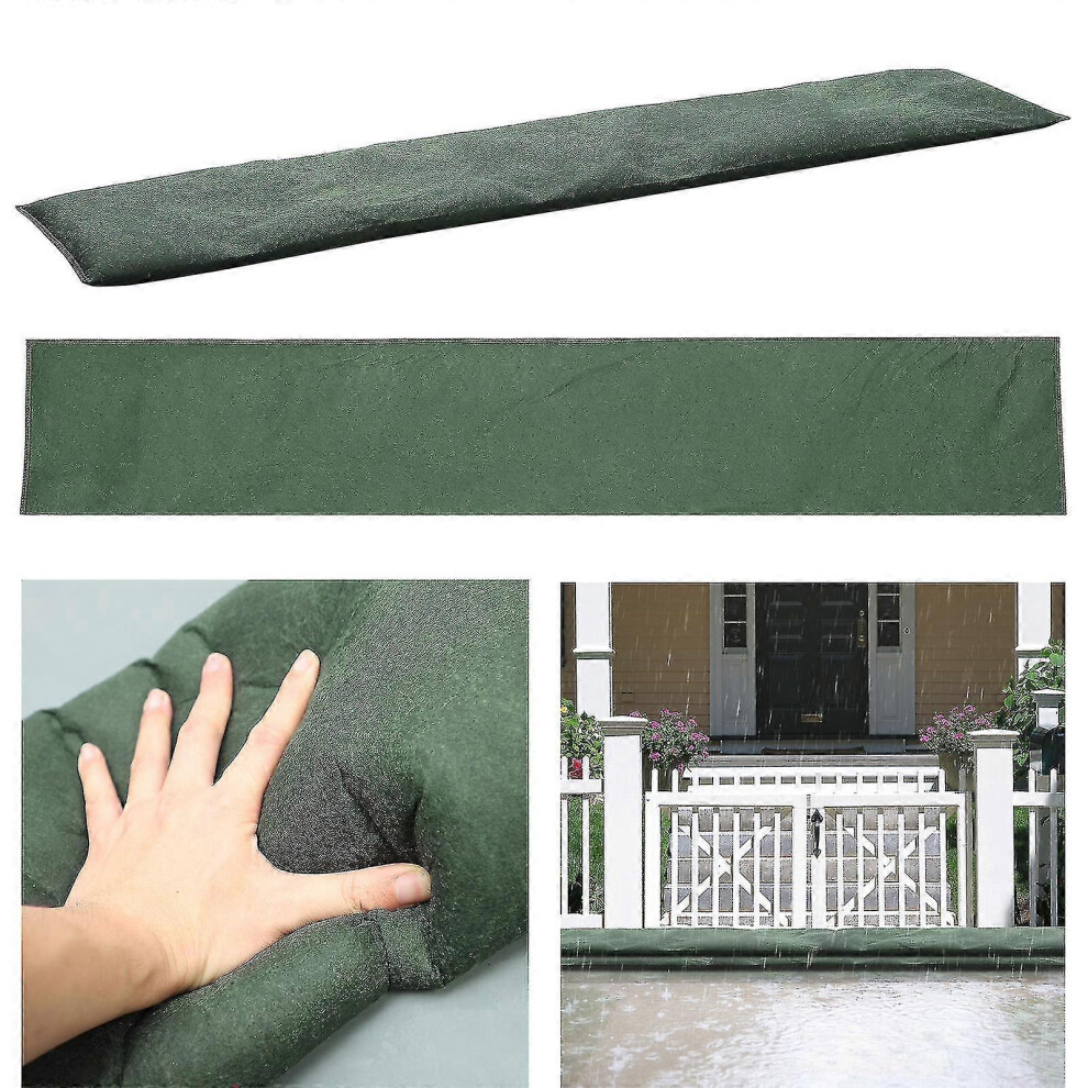 (25*100cm) Long Canvas Sandbags- Thickened Canvas Flood Protection Sand Bags with Elastic Band ,100% New