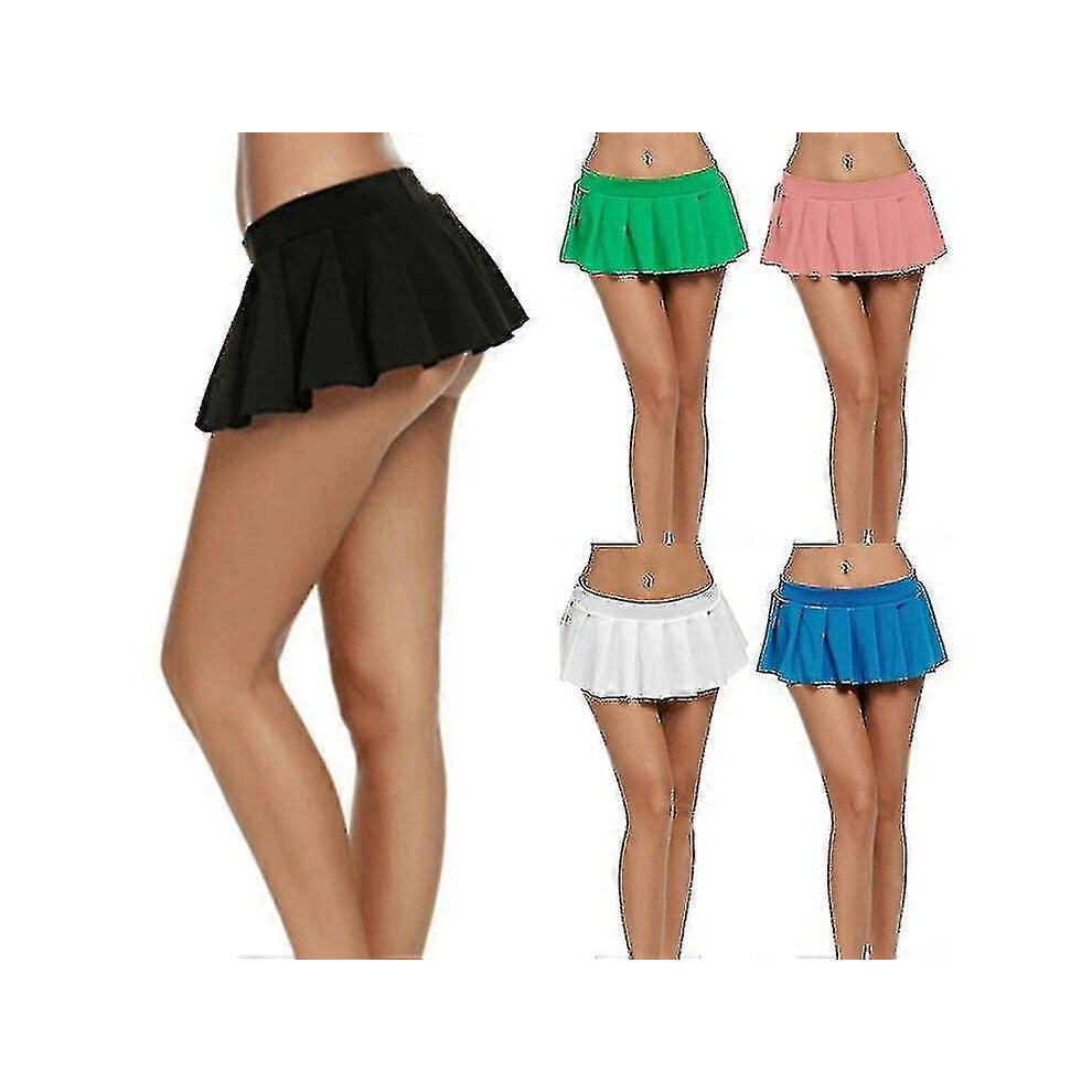 (M, black) Women's Miniskirt Pleated Skirt Jk Miniskirt Female