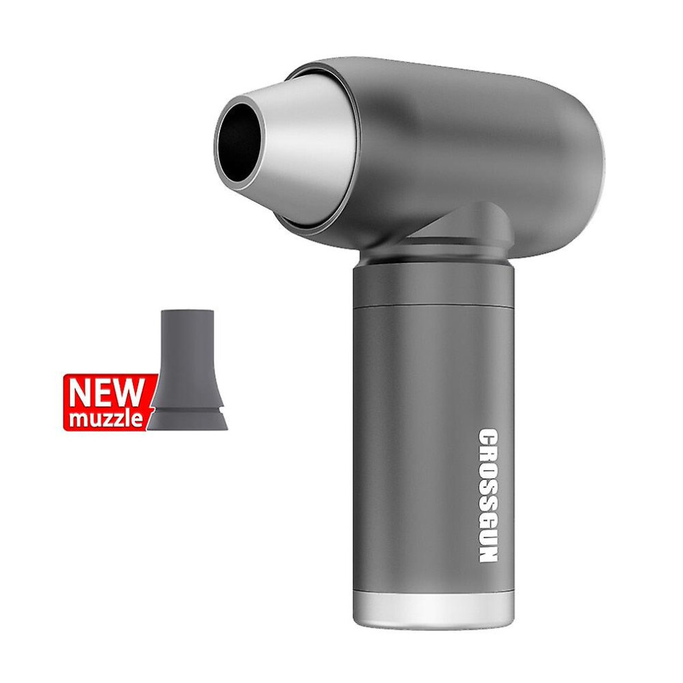 (Grey) Mini turbine blower jetfan electric compressed air duster cleaner rechargeable portable powerful turbo fan dust removal-image-OPC-PG66S8V-NEW
