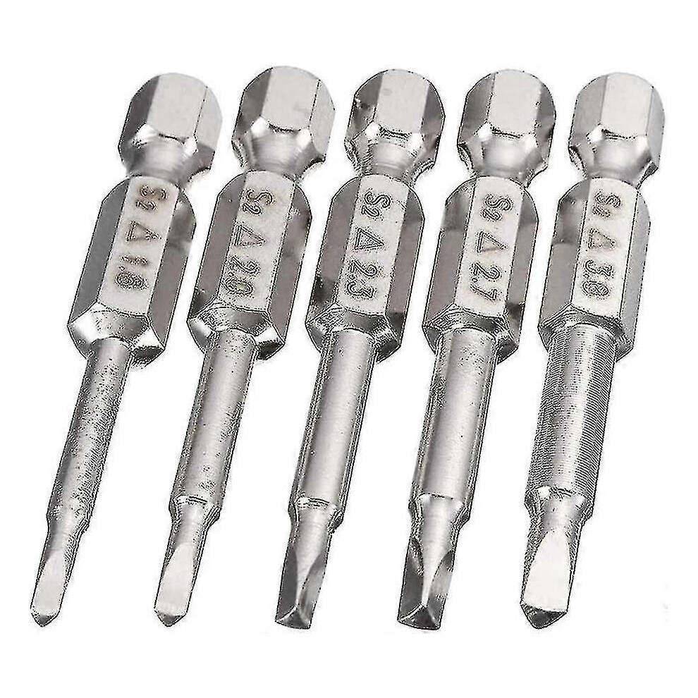 Magnetic Triangle Head Screwdriver Bits, 50mm S2 Steel Triangular Tip Screw Driver Bit 1/4 Hex Shank Triangle Screwdriver Bit Set5pcs)