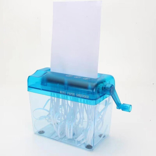 (blue) Efficient Shredder For Paper And Documents Portable And Easy To 1