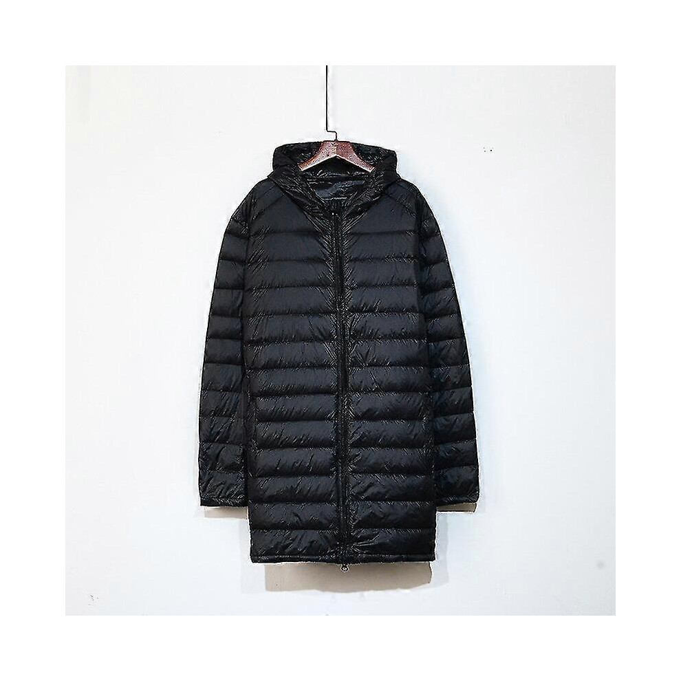 Oversize 5XL 6XL 7XL 8XL Mens Lightweight Down Jacket Autumn Winter Men Hooded Long Casual Regular Ultra-thin Men Coat