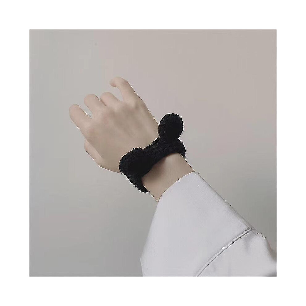 (Mickey) Plush Woven Thick Bracelet Cartoon Animal Plant Shaped Handmade High Stretch Pairing