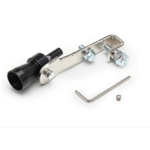 (Black, L) Car Modified Exhaust Pipe, Turbo Imitating Sound Generator, Turbo Whistle, Motorcycle Accessories