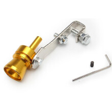 (Gold, S) Car Modified Exhaust Pipe, Turbo Imitating Sound Generator, Turbo Whistle, Motorcycle Accessories - Refurbished