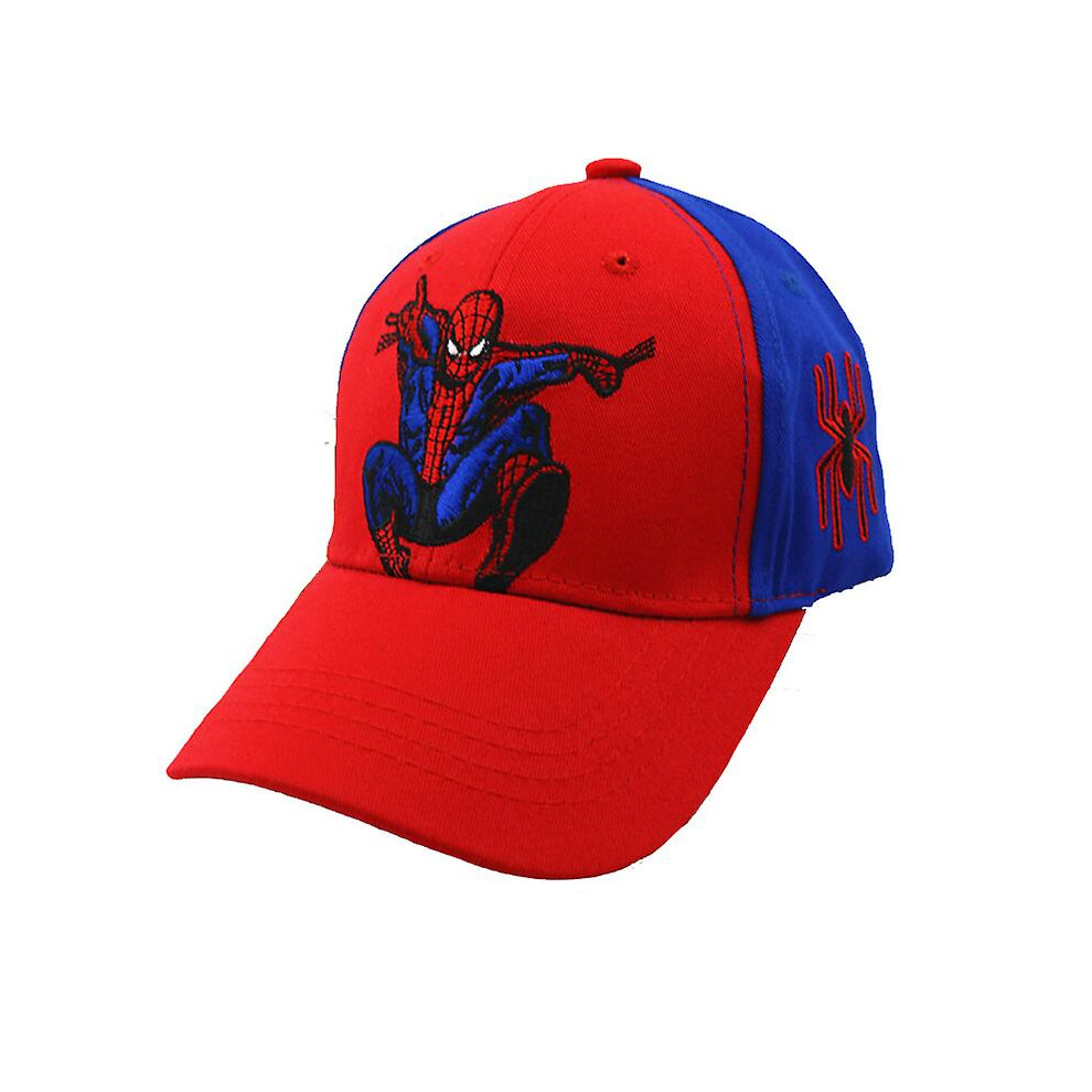 (Red Blue) Kids Hats Spiderman Cartoon Baseball Snapback Caps Blue,Red