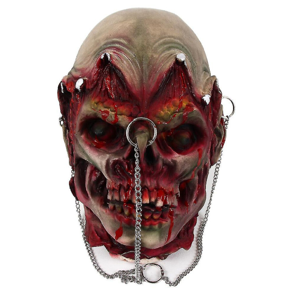 (H) Scary Mask Latex Creepy Halloween Costume Horror Bloody Adult Decoration Props