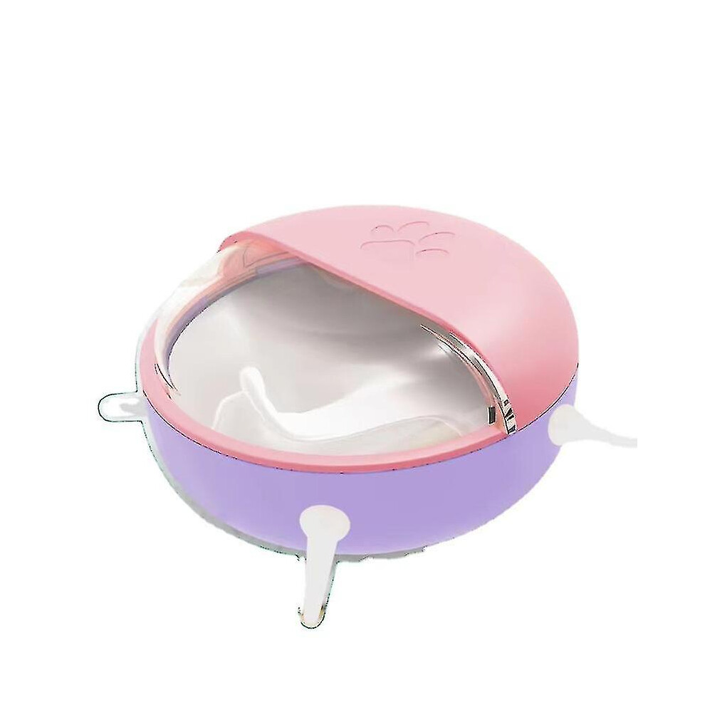 (Pink) Puppy Kitten Milk Feeder Sets 180Ml Bowl 5 Teats Silicone Simulation Nursing Station Cats Food Dispenser Newborn Pet Accessories Pink