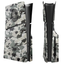 (For PS5 Slim Disc, Camouflage) PS5 Slim Cover PS5 Slim Plates, PS5 Slim Replacement Faceplate Cover Shell with Cooling Vents For PS5 Slim Disc Edition, PS5 Slim Accessories