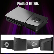 (For PS5 Slim Disc, Black) PS5 Slim Cover PS5 Slim Plates, PS5 Slim Replacement Faceplate Cover Shell with Cooling Vents For PS5 Slim Disc Edition, PS5 Slim Accessories