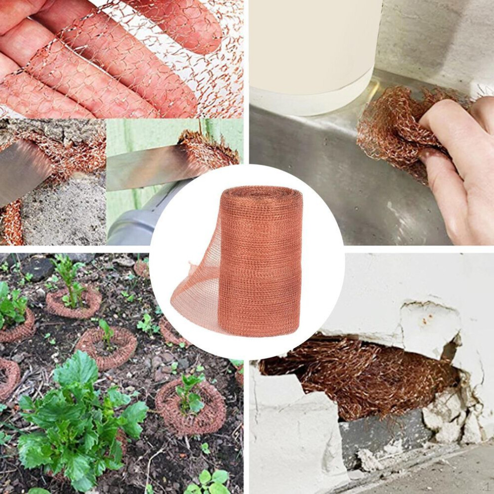 (12.7cmx6M) Copper Wire Mesh Screen,easily Cut, Fill Fabric Sturdy Roll,woven
