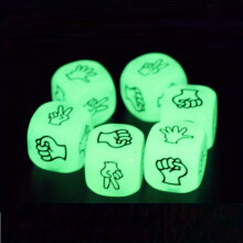 (6pcs) 6pcs Luminous Scissors Rock Paper Scissors Dice, Perfect for Family Gatherings and Parties