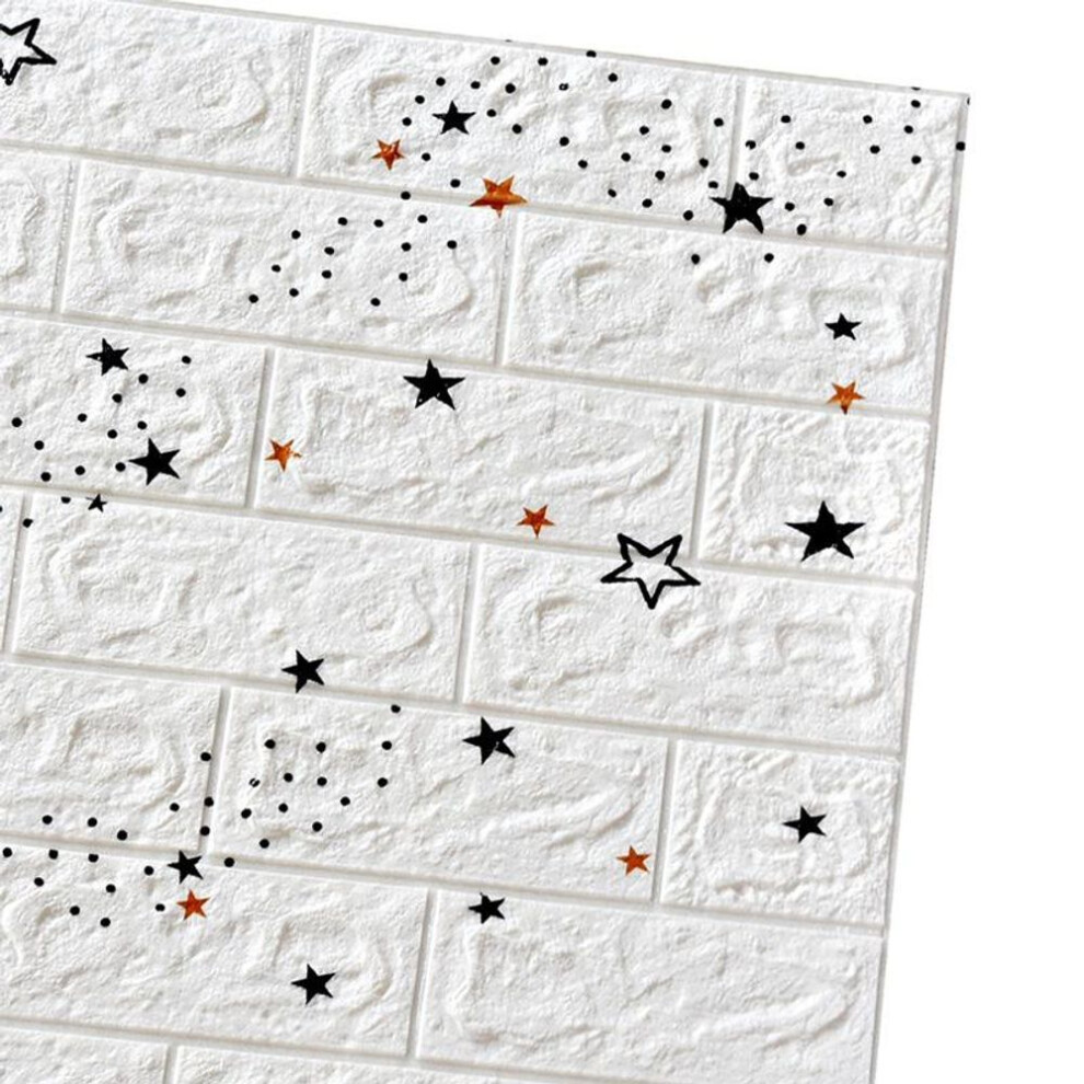 (white, 1Pcs 70*38cm) 1/5/10pcs 70*38cm 3D Self-adhesive Wallpaper Stickers Brick Wall Stickers Home Decor Wallpaper For Walls Diy Bedroom Papel De Parede