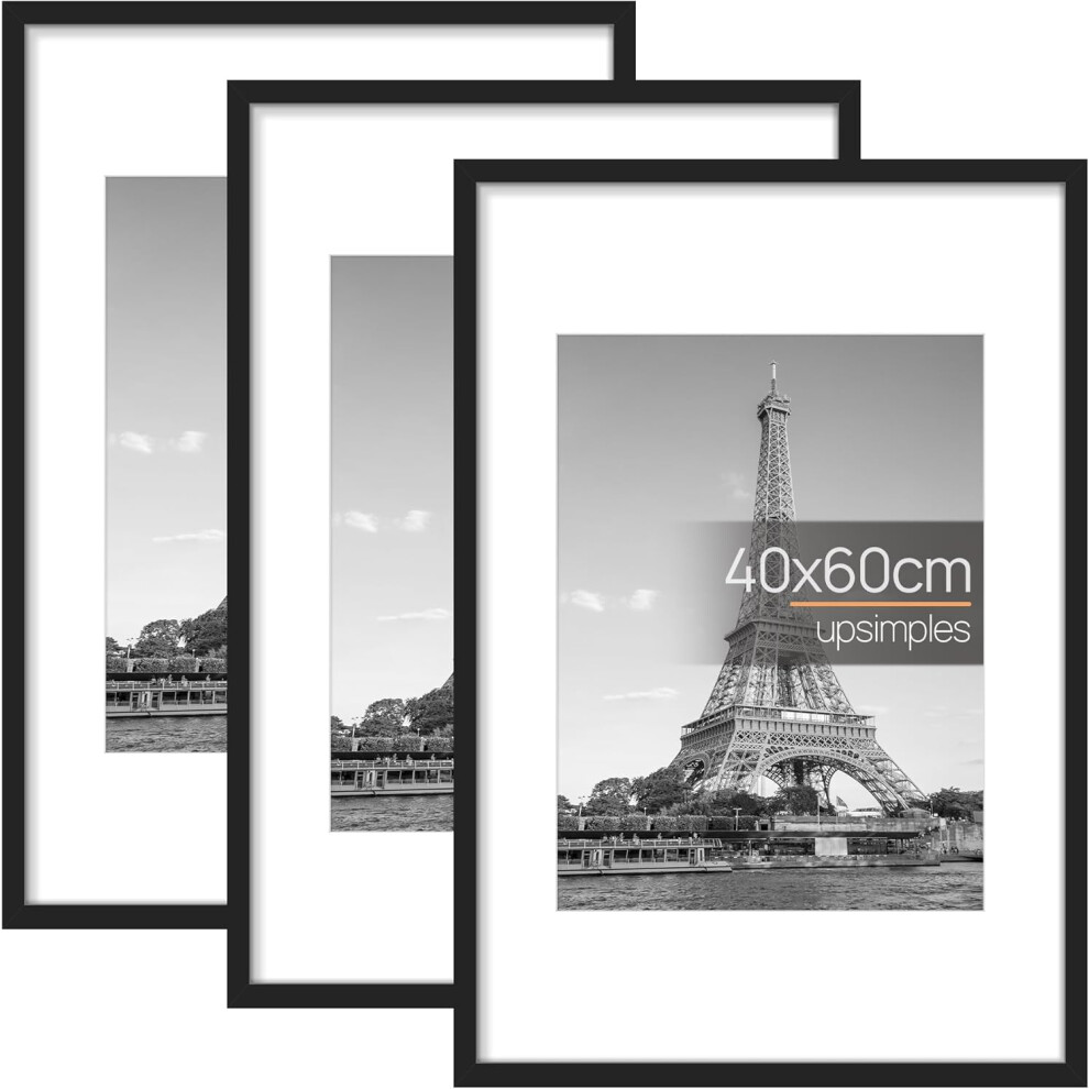 (40x60cm, Black) 3 Pack 40x60 Frame, Black 40x60cm Picture Frames, Wall Hanging Photo Frame