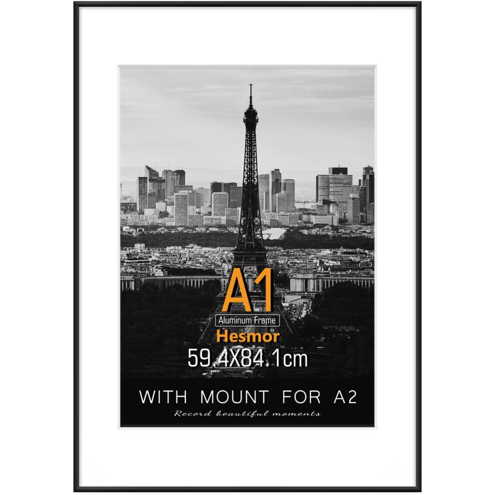 (A1, 1) A1 Picture Frame Aluminum Acrylic Picture Frames in Black - Photo Frames 23 x 33