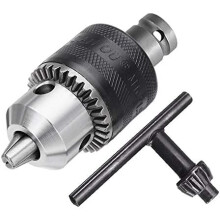 Quick Release Multi-Purpose Drill Chuck 1.5-10mm Capacity 1/2-20UNF Electric Drill Chuck Converter with 1/2" Square Socket Adapter and Chuck Key
