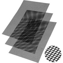 3 Pieces Barbecue Grill Mat, Reusable Barbecue Net, Easy Clean and Non-Stick Can be Cut Non-Stick and Heat Resistant Floor Mat for Grilling, 40 x 33 c