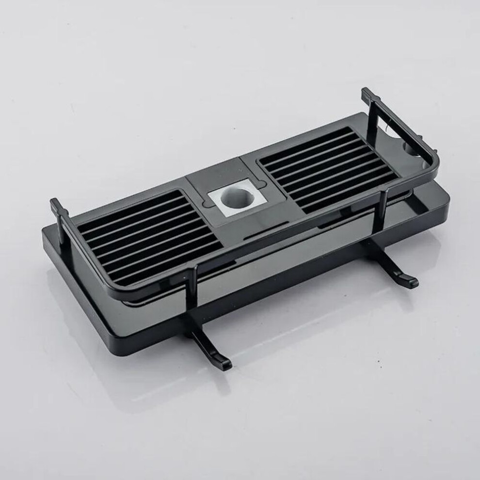 (black) Bathroom Shower Storage Rack Organizer No Drilling Lifting Rod Shower Head Holder Shower Gel Shampoo Tray Holder Pole Shelves