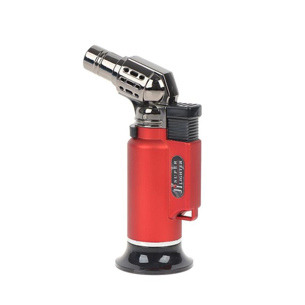 (red) Metal Windproof Turbo Gas Lighters Cooking Jewelry Welding Cigarettes Gadgets