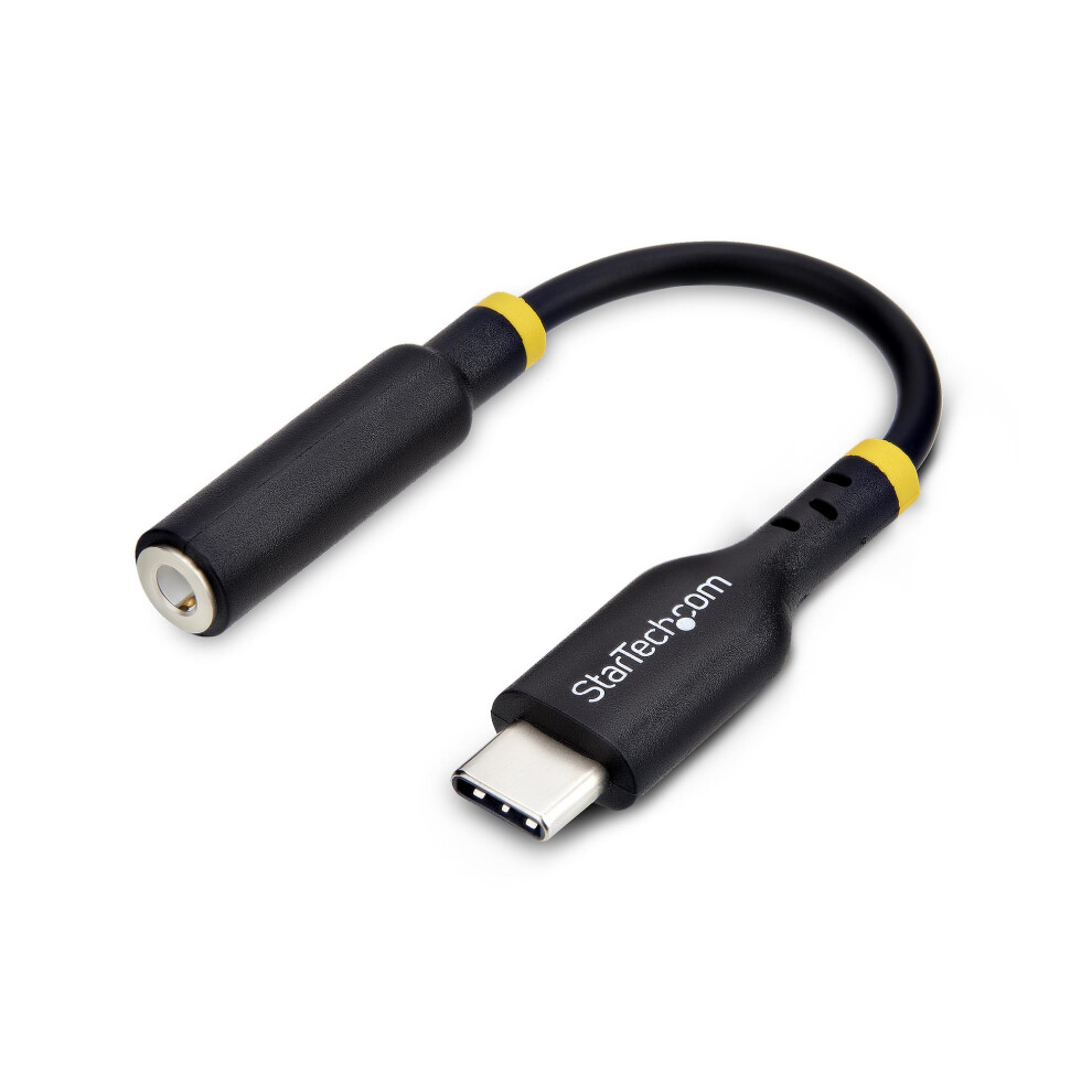 Startech.com Usb-C Audio Adapter To 3.5Mm Trrs Jack, Headphone Aux Dongle - Usb-C To Headphone Jack Adapter - 12.7 Cm