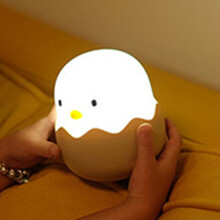 Siliconen bedlamp, nachtlampje voor kinderen, USB-oplaadbaar licht, instelbare helderheid en kleur, verjaardags- en kerstcadeaus wit licht